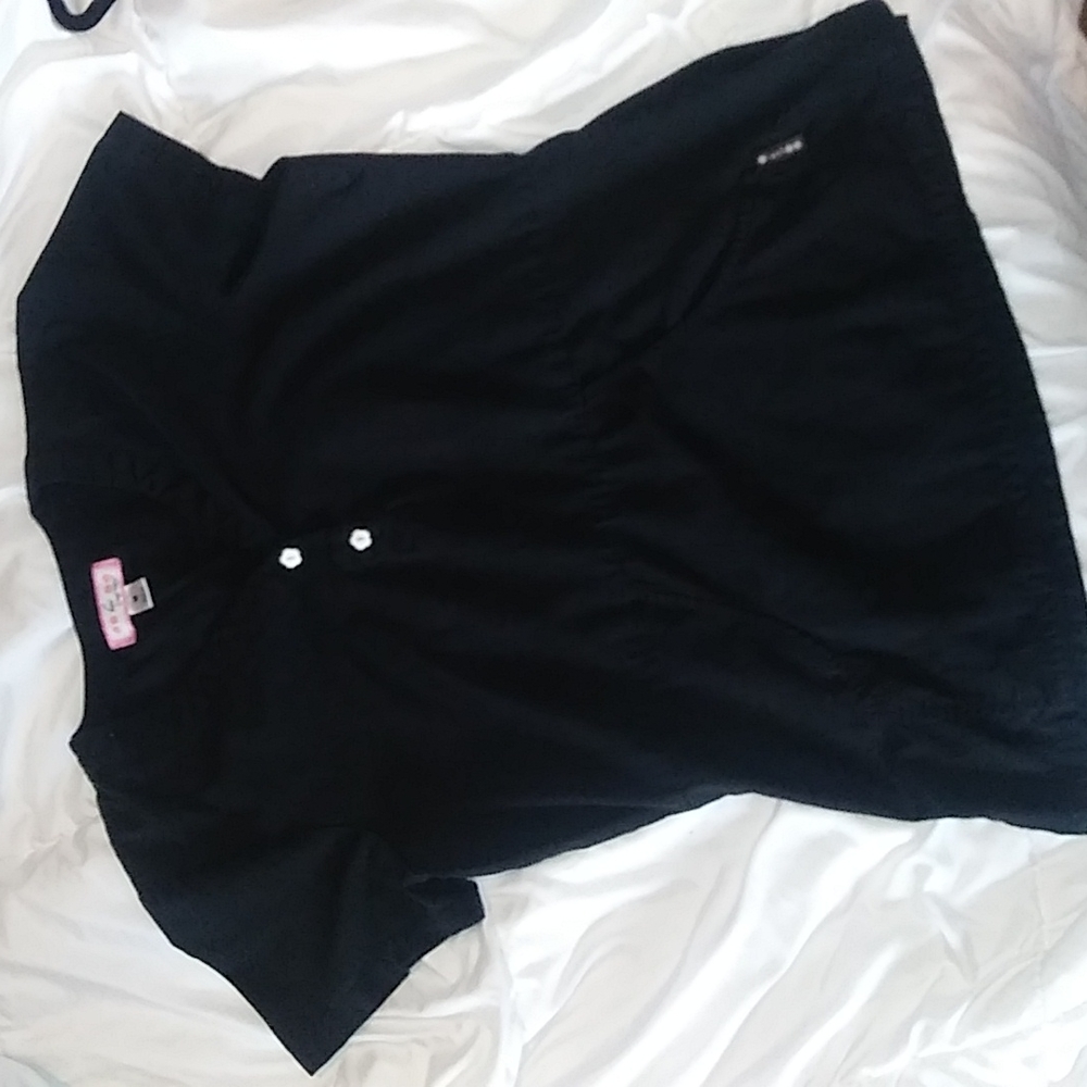 Koi Black Scrub Top